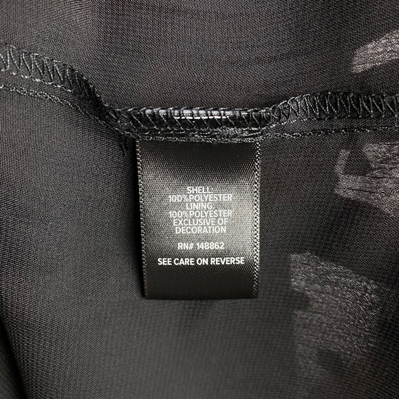 NWT Torrid Womenʻs Plus Size Black Chiffon Clip Dot Lace Detail Baby Doll Top 6X - Picture 6 of 11